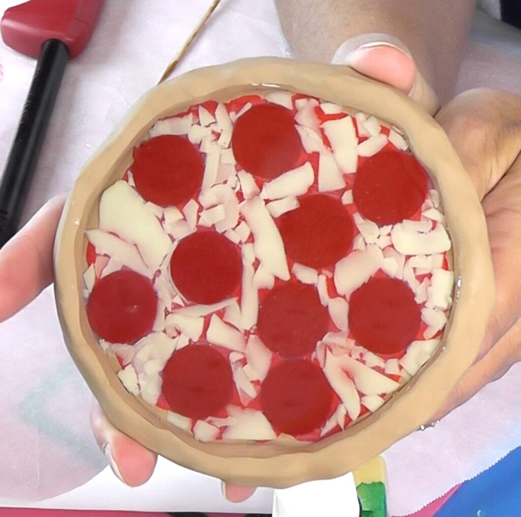 Finished DIY pizza coaster