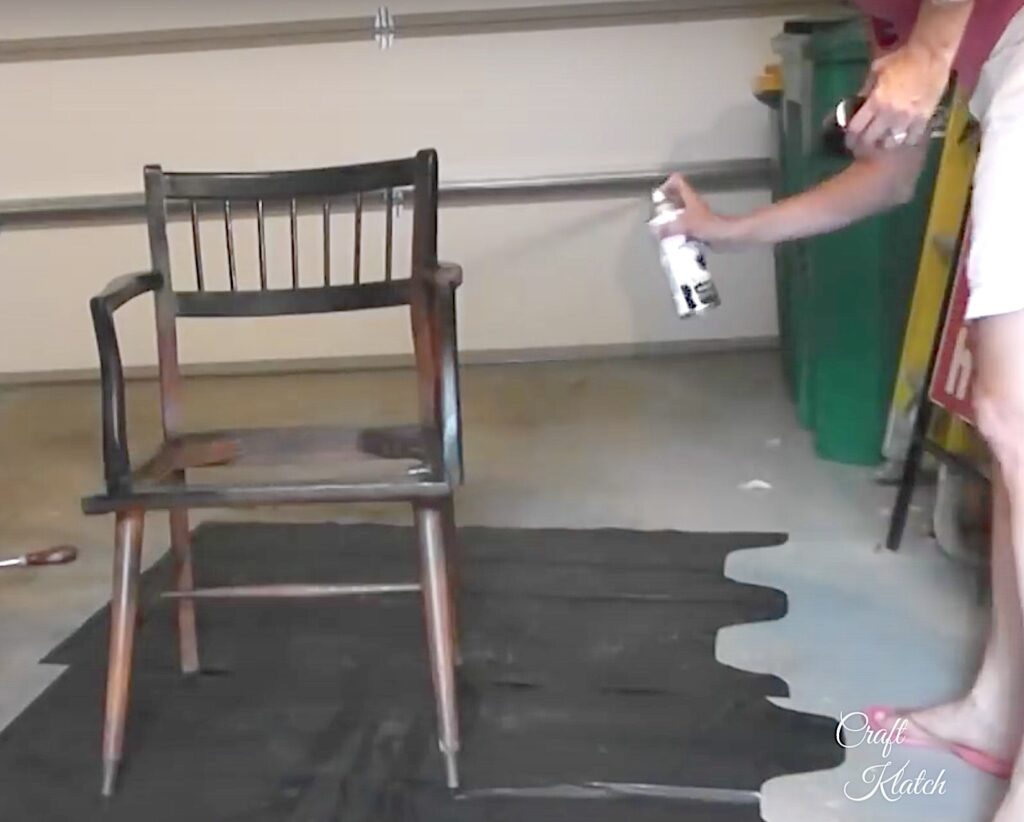 Spray paint chair makeover
