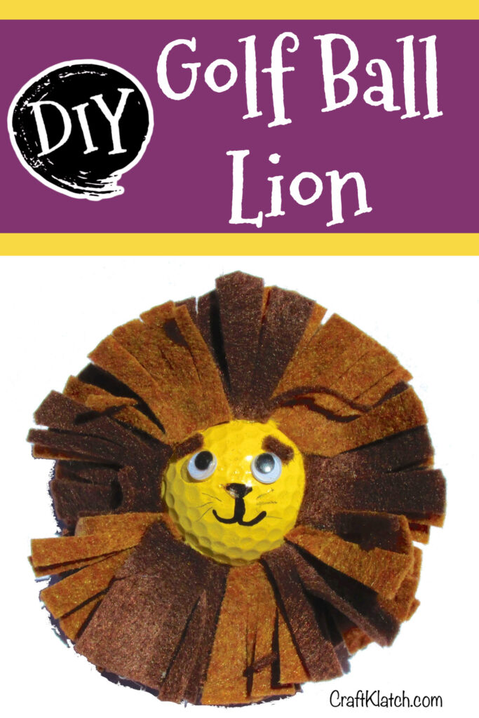 Golf ball lion craft