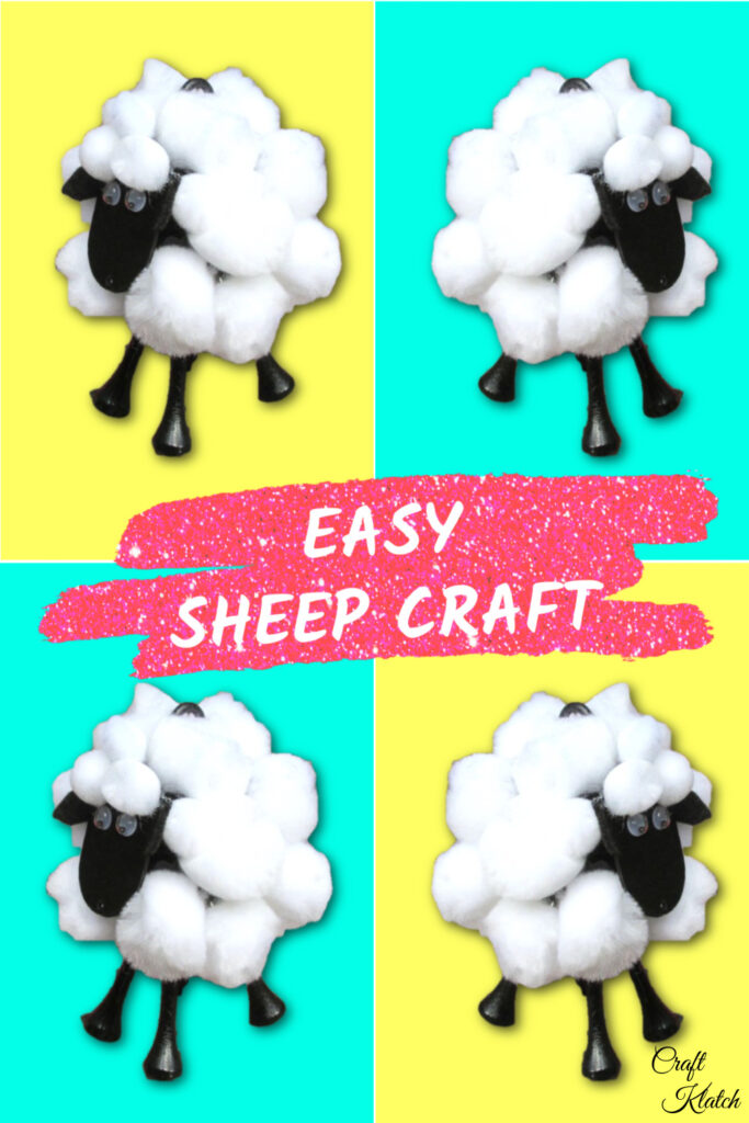 Golf ball sheep craft project