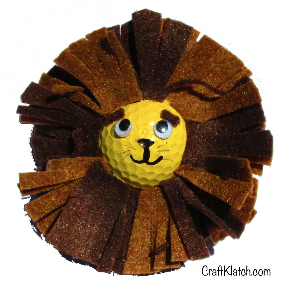 golf ball lion diy