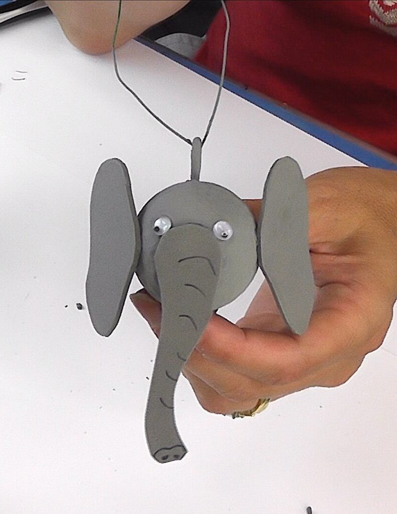 Finished golf ball elephant