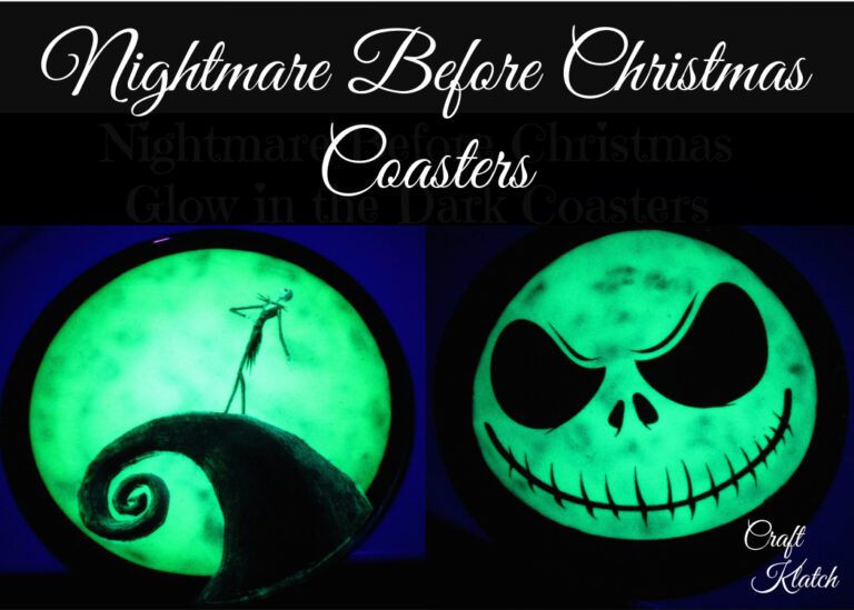 Nightmare Before Christmas Coasters glow in the dark