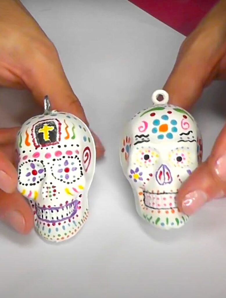 Finished sugar skull ready to be turned into skull jewelry