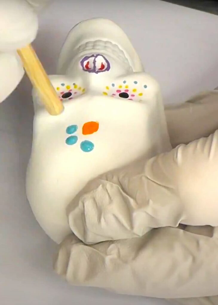 Painting the sugar skull