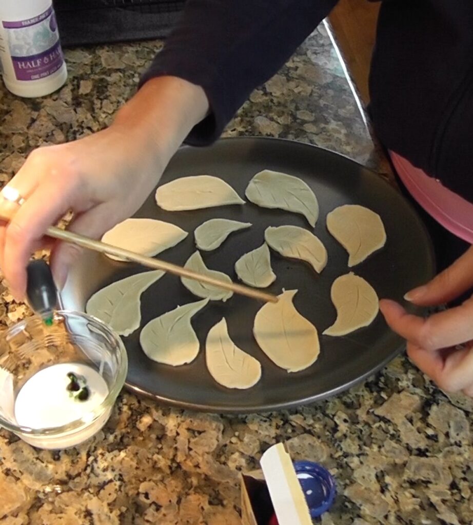 Adding green food color to half and half