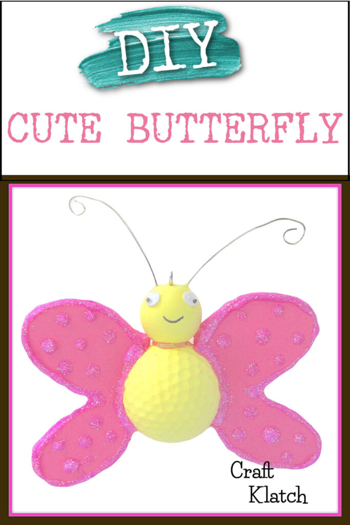 Cute butterfly golf ball craft