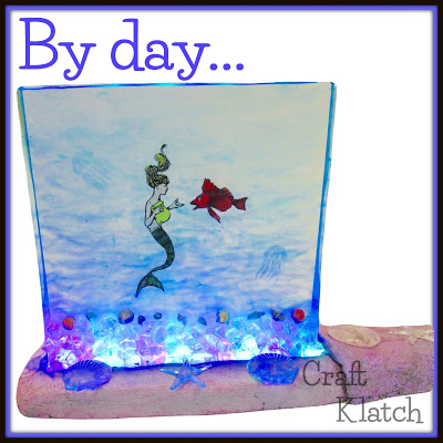 mermaid, resin, light, led, glitter, easy cast, mod podge, how to, home decor, craft, diy, crafts, crafting, craft ideas, make, idea, ideas, project, project ideas