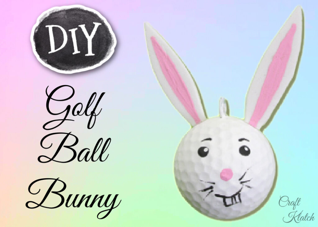 Golf ball bunny diy