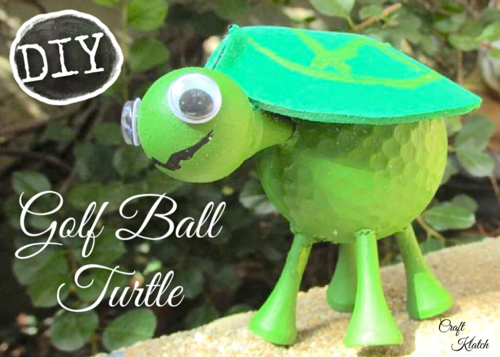 Golf ball turtle craft