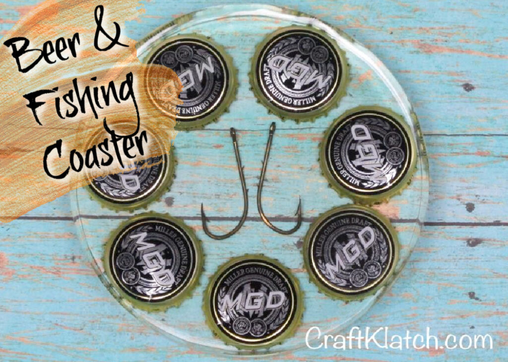 Beer and fishing coaster DIY | Easy Father's Day crafts