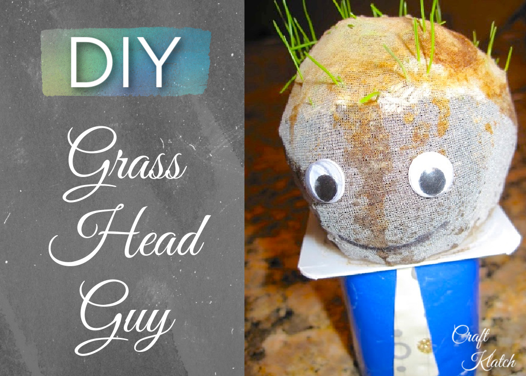 DIY Grass head guy craft