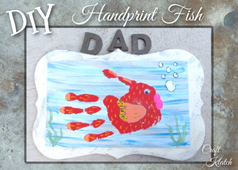 Handprint Fish painting DIy