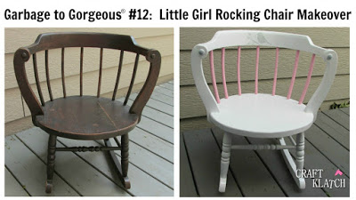 chair, craft, crafting, crafts, diy, diy ideas, diy projects, garbage to gorgeous, home decor, how to, how-to, howto, little girl, makeover, paint, restore, rocking chair,