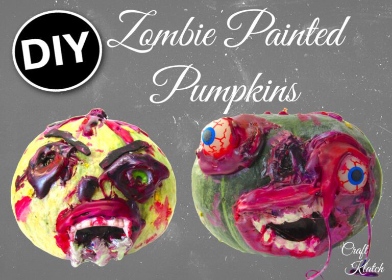 Halloween painted pumpkins | zombie painted pumpkins