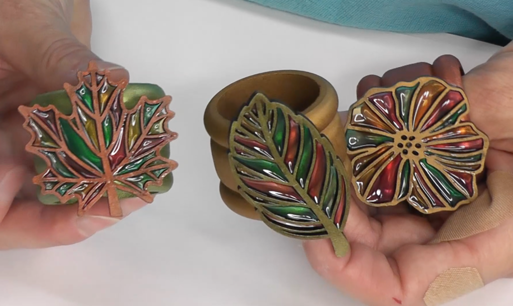 Thanksgiving craft fall leaves napkin rings