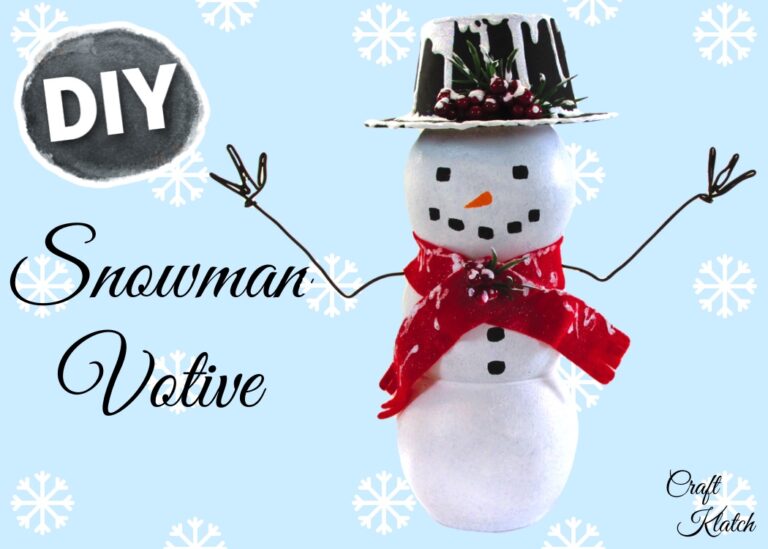 Dollar Tree snowman votive with light