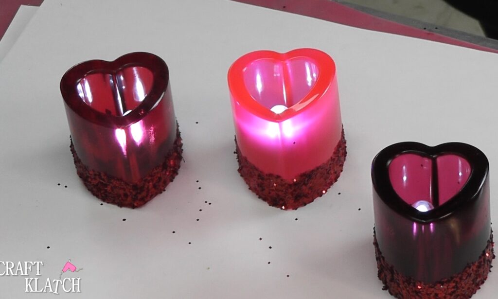 Resin hearts with led lights for heart light Valentine's Day decorations