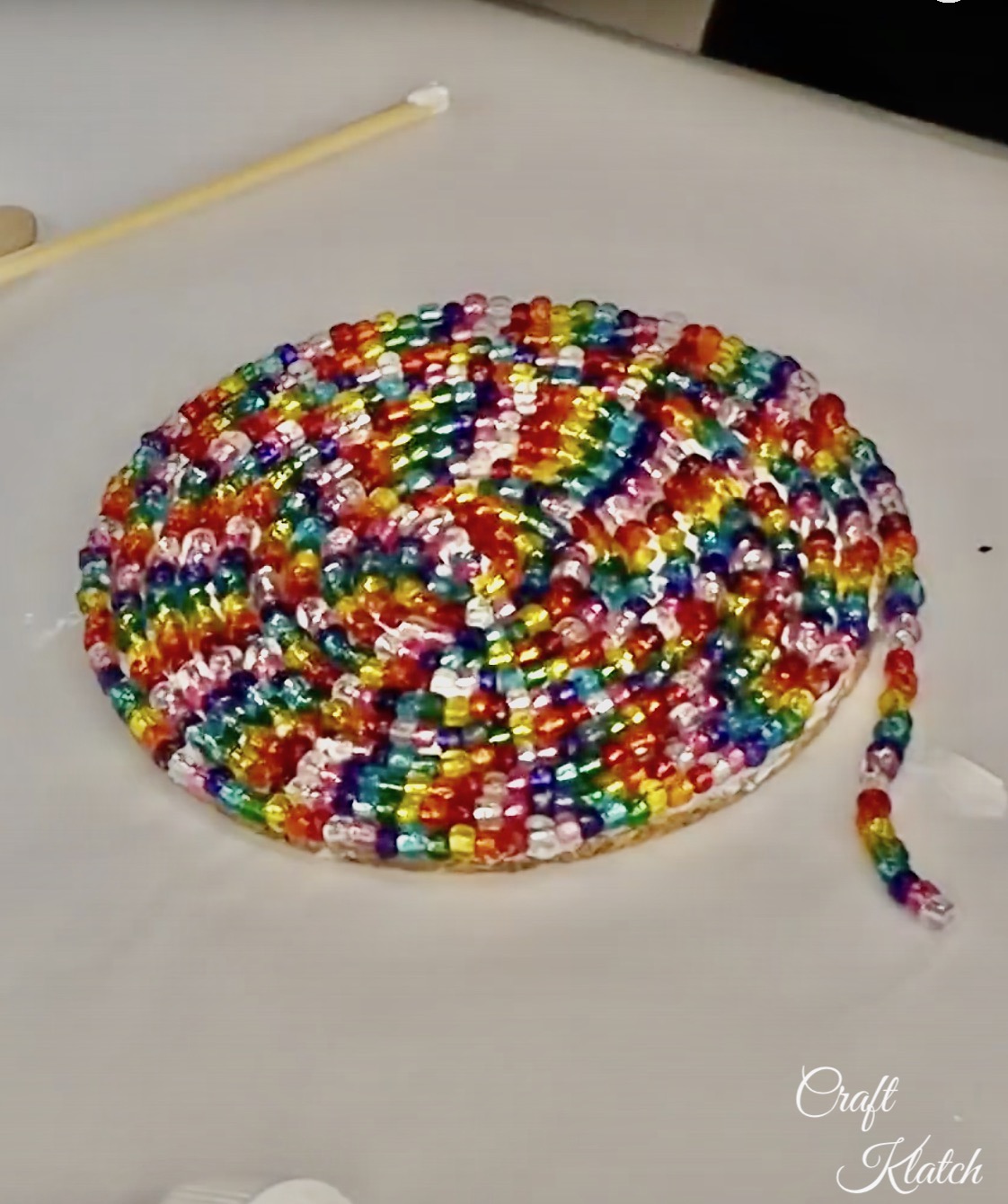 Easy Bead Drink Coaster DIY Project Another Coaster Friday Craft