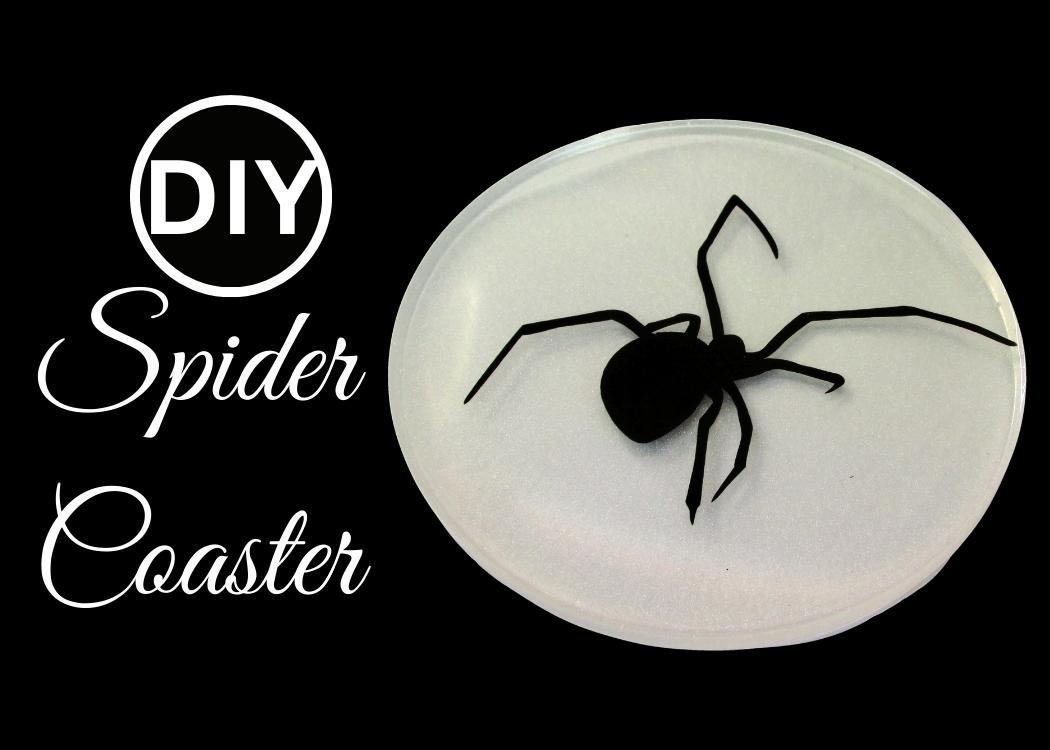 DIY Spider Coaster resin and Cricut