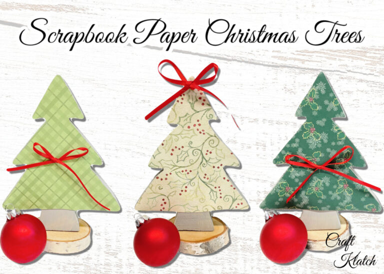 DIY Scrapbook paper Christmas Tree Decorations