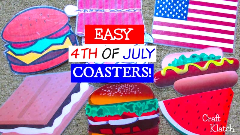 Easy Fourth of July coasters