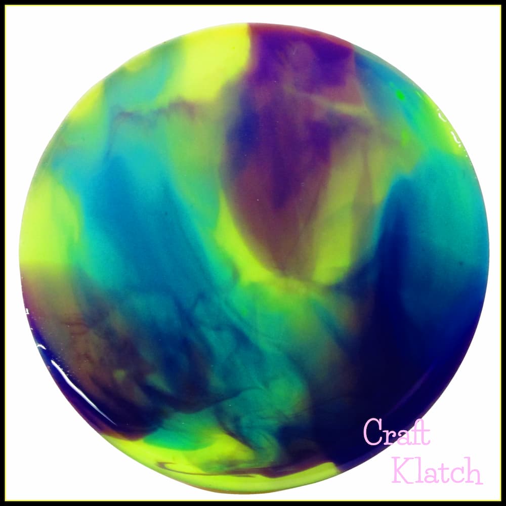 Abstract resin art coaster