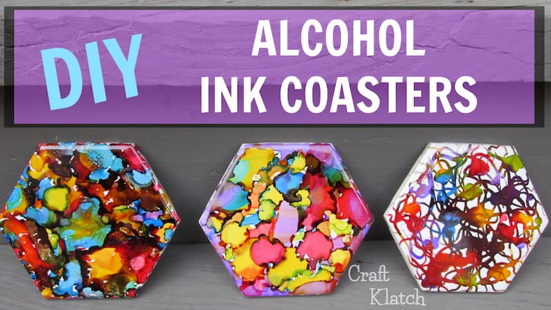 alcohol ink coasters
