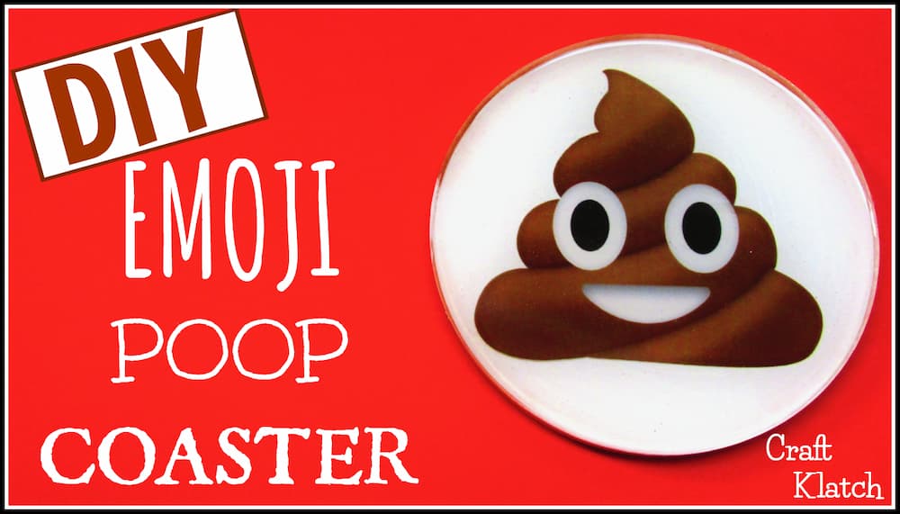 Emoji poop coaster