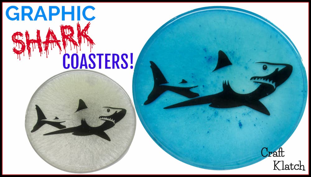 Graphic shark coasters