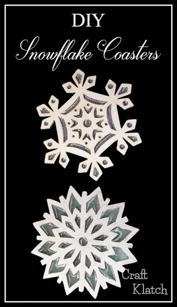 Snowflake coasters DIY