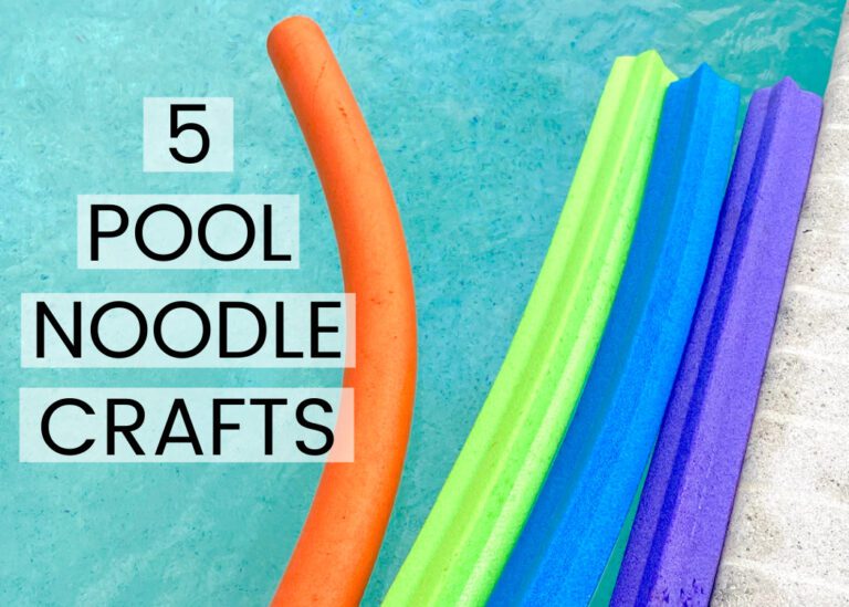 5 POOL NOODLE CRAFTS noodles floating in pool