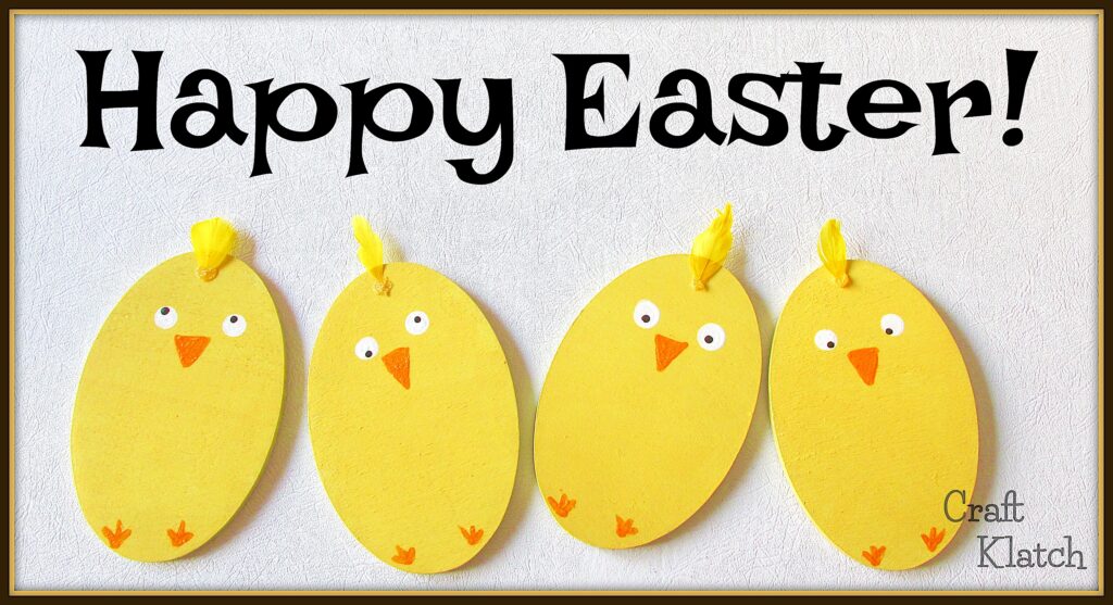 Easter craft chick coasters