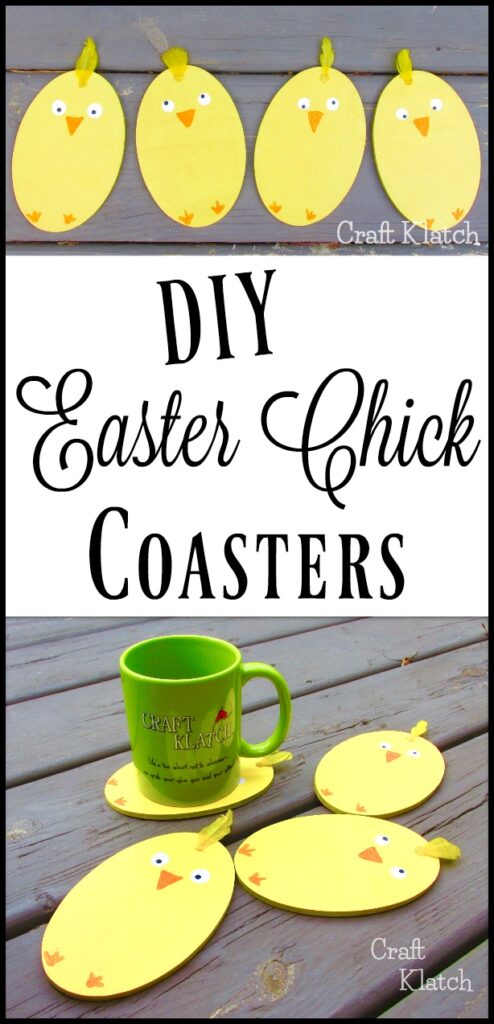 Easy easter craft chick coasters easter decorations