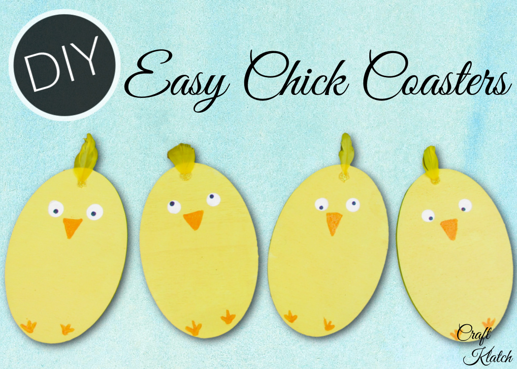 Easter craft | Easy chick coasters