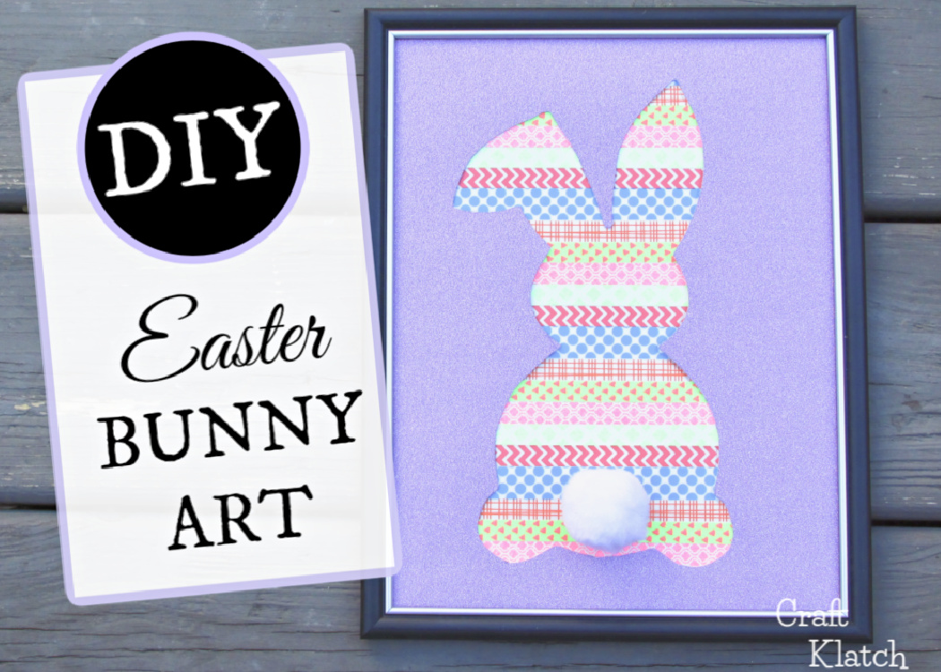 Easter bunny art with washi tape
