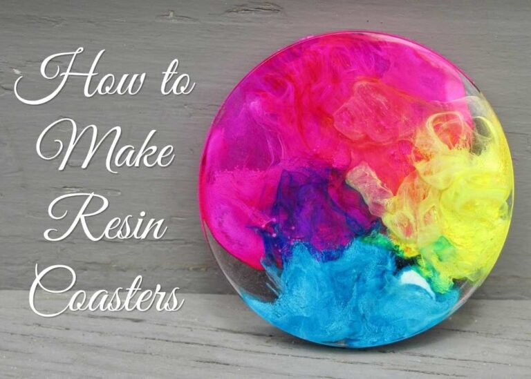 How to make resin coasters with a colorful coaster leaned upright