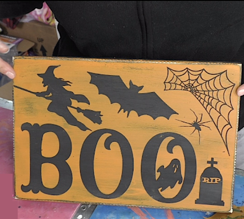 Finished Halloween sign