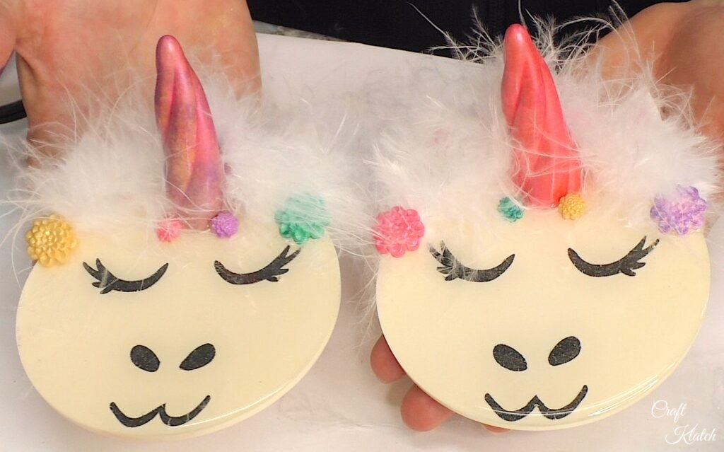 Finished unicorn decor coasters and ring holders