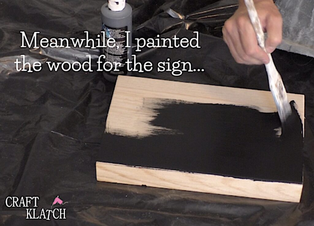 Paint sign black