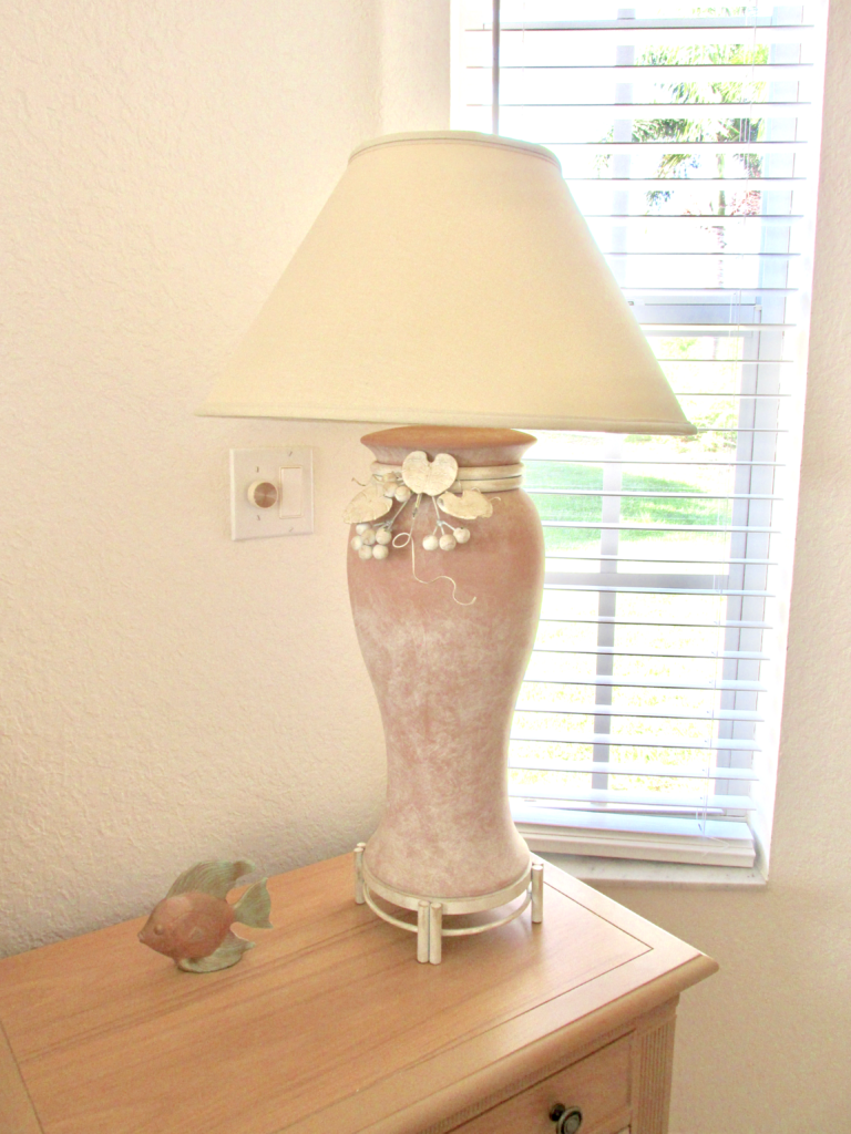 Coastal lamp makeover before