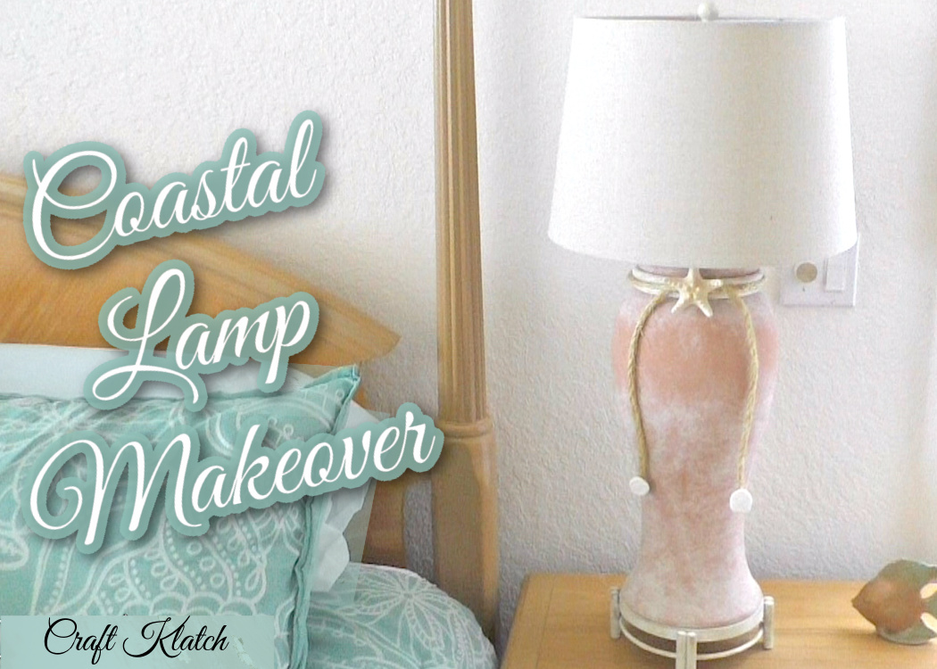 Coastal lamp makeover DIY