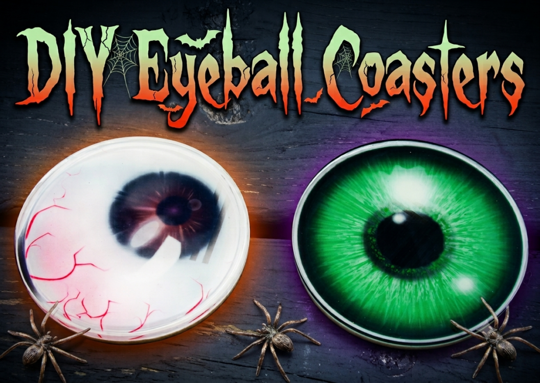 DIY eyeball coasters