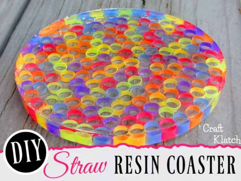 Easy Drinking Straw Craft Coaster in 3 Steps