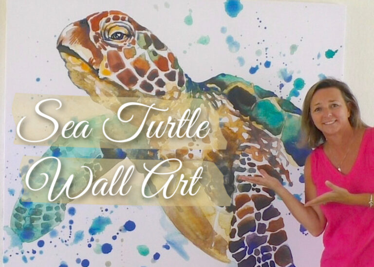 sea turtle large wall art