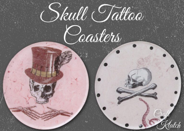 Skull tattoo coasters