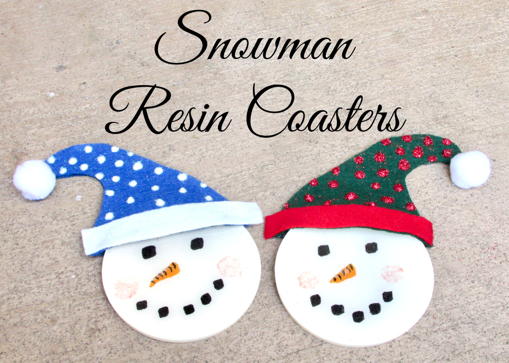 Snowman resin coasters
