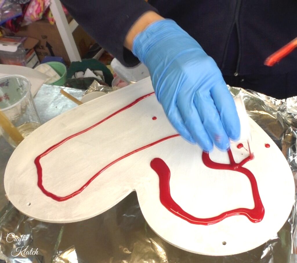Add white pigment into the resin
