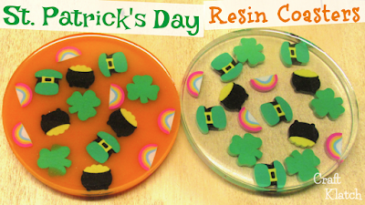 St. Patrick’s Day Resin Coasters | Another Coaster Friday | Craft Klatch - Craft Klatch