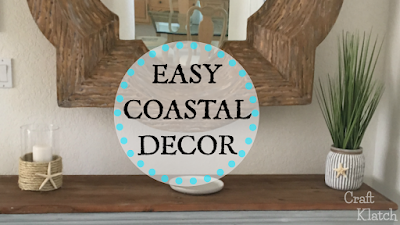 Learn how to create an easy coastal decor project. I love bringing a little beach into the house. I think it has a warm an inviting feel in home decor. These could easily be elegant wedding centerpieces! Craft Klatch #craftklatch #diy #coastaldecor #beach #beachdecor #howto #craft #crafts #crafting #beachcraft #homedecor #coastaldecor | coastal decor | beach decor | beachy decor | diy | craft | crafts | crafting | beach crafts | home decor | easy crafts